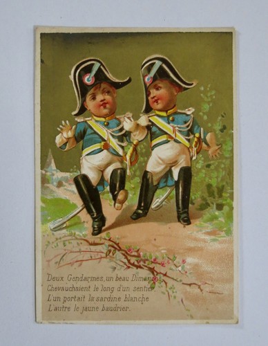 Deux gendarmes chromo ancien - deux,