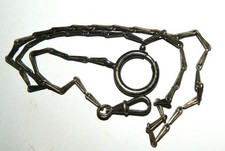 early 1900s silver metal pocket watch chain