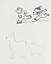 TARDI : dessin non-signé, original, croquis, feutre