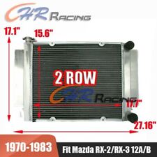 Aluminum Radiator with Heater Pipe FOR Mazda RX2 RX3 RX4 RX5 RX7 MT 56MM 2 Core