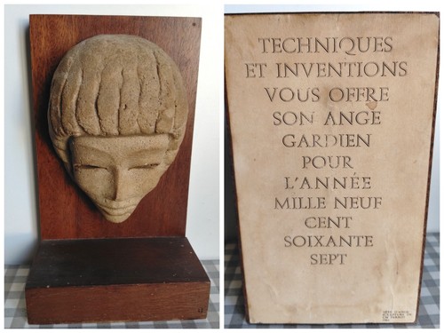 Sculpture tête ange - sculpture, d’ange