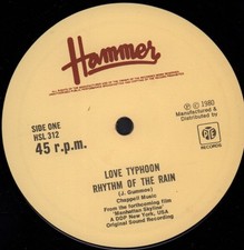Love Typhoon More Congas 12" vinyl UK Hammer 1980 in die cut red card sleeve