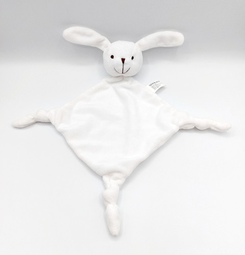 Doudou plat lapin - lapin, blanc