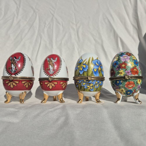 Lot œufs porcelaine style - porcelaine,