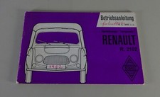 Owners Manual / Handbook Renault R4 / F4 Fourgonnette R. 2102 from 1965