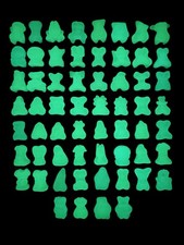 Impossible SET of Glowie 1996 Gogos Crazy Bones Glow in Dark w Speedy Eggy Jaws