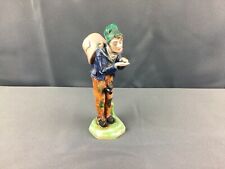 Antique German Kister Porcelain Figurine Man w/ Cane Carrying Basket