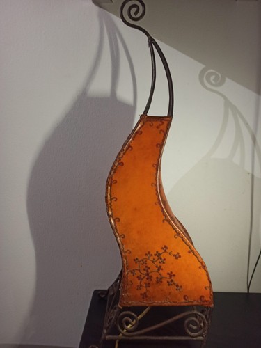 Ancien grand lampe peau de - lampe, en
