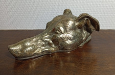Tête de lévrier en bronze