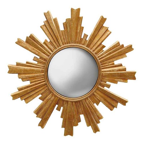 Miroir halo convexe doré - halo,
