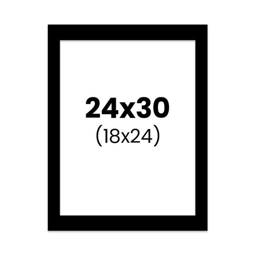 Passe partout noir 24x30cm - -,