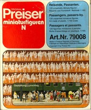 N-Scale Preiser Models PASSENGERS AND PASSERS-BY Figure Set *MINT*