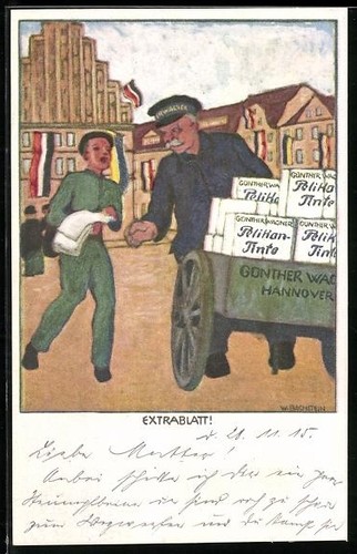 Carte postale artiste w - carte, d'artiste