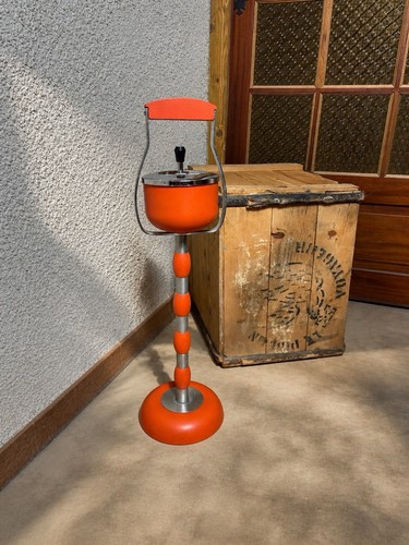 Cendrier sur pied orange - cendrier,