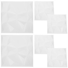  6pcs Panneau mural texturé Décor mural intérieur 3D Panneaux muraux PEEL et