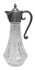 Antique Anthropomorphic Crystal EAGLE Pourer