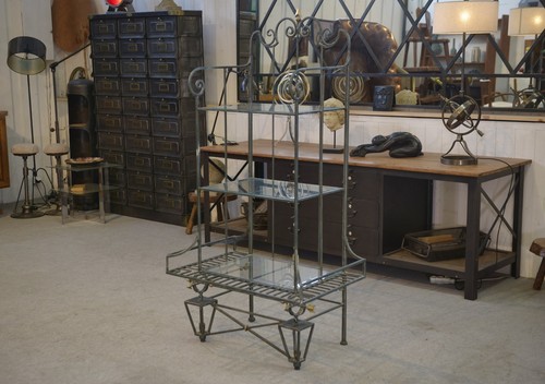 étagère fer forgé 1950 s - en,