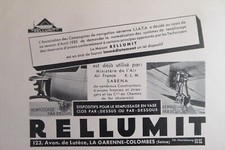 1935 PUB RELUMIT AVIATION AIRCRAFT FILLING TANK ORIGINAL GASOLINE AD