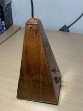 Métronome ancien bois pyramidal style Maelzel mécanique bon état antérieur 1947