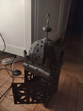 Lanterne Photophore Lampe Marocaine Fer Forgé H45cm  L16cm Ancien style oriental