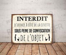 Plaque métal vintage citation