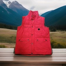 Bench Puffer Vest Red Full Zip Mens Medium