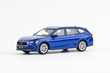 Miniature Skoda Superb IV Combi 2023 Blue Enrergy - 1/43 - Die Cast Car Abrex