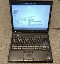 VINTAGE IBM ThinkPad T43 14" Laptop Intel Centrino - FOR PARTS OR REPAIR