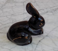 OLD AND RARE PIGGY BANK TO BREAK FAIENCE SARREGUEMINES DIGOIN RABBIT SITTING