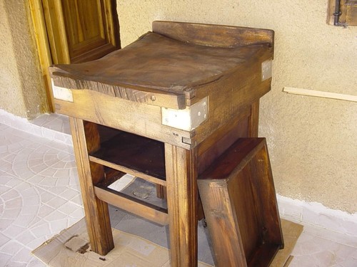 Tres beau billot boucher en - billot,