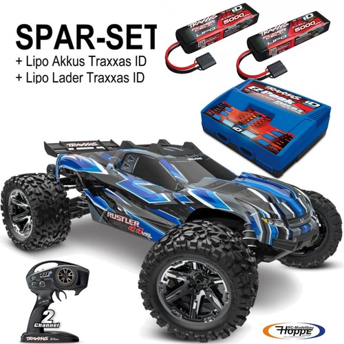 Traxxas rustler 4x4 vxl bleu - traxxas,