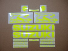 Stickers for Suzuki GSX-R 600/750/1000 custom neon fluo yellow decals graphics