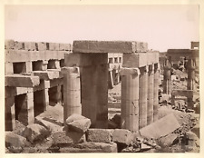 Egypt, Karnak, Great Temple, Colonnade of the Hall of Enclosures Vintage Album