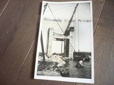 PHOTO 1948 CONSTRUCTION DU PONT DU TEIL RHONE BRIDGE MONTAGE DE PYLONE