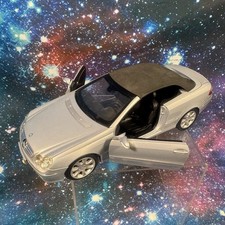 Kyosho Mercedes Benz CLK 500 Cabrio Cabriolet 1:18 silver Die Cast Model Car