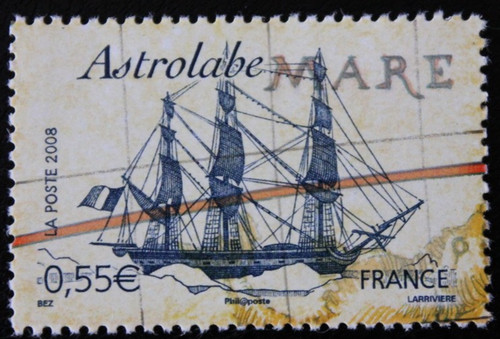 Timbre france voilier - -,