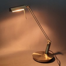 Lampe De Table Réglable Métal Fabas Lumière Allumage Tactile Vintage 1980