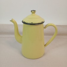 ☕ Antique yellow enamelled sheet metal coffee maker