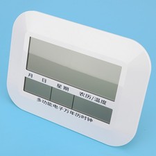 1x Chinese Version Home Office Large Digital Wall Clock With Date Temperature