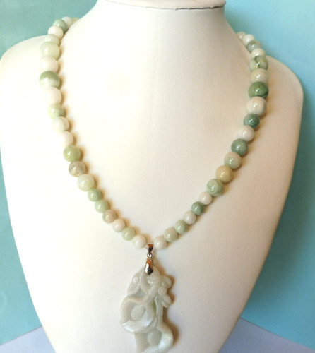 Collier jade naturel - en,