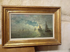 19th Marine Painting by Edward Moerenhout (1801-1893) Belgian