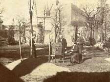 FRANCE Convent Priest Bird Cage c1900 Photo Stereo Vintage Citrate