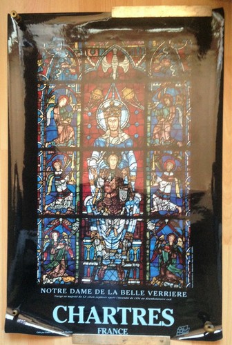 Affiche vitrail notre dame - vitrail,