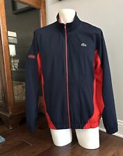 Lacoste Sport Track Training Jacket Mens US Size XL Navy/Red Color Block