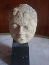 GREEK BUDDHIST ART OF GANDARA SMALL STUCCO HEAD REPRESENTING BUDDHA 2 EME 