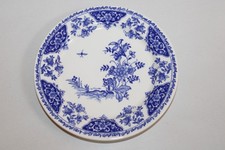 Gien earthenware candy plate, blue Delft decor, dia. 12.7 cm