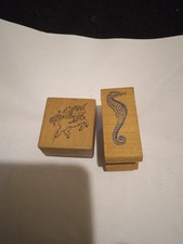 2 Tampons encreur en bois