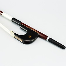 NEUF Crin Noir Archet de Contrebasse Style Allemand/ Natural Horsehair IPE Wood