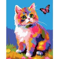Numero Painting for Adult DIY Cats and Butterflies Painting Numero Art Acrylic...