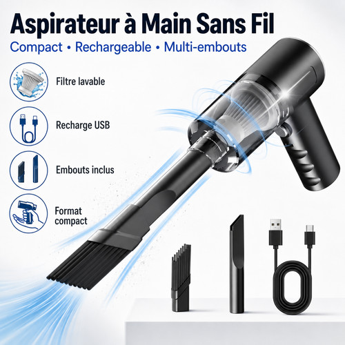 Aspirateur main sans - sans, fil